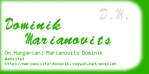 dominik marianovits business card